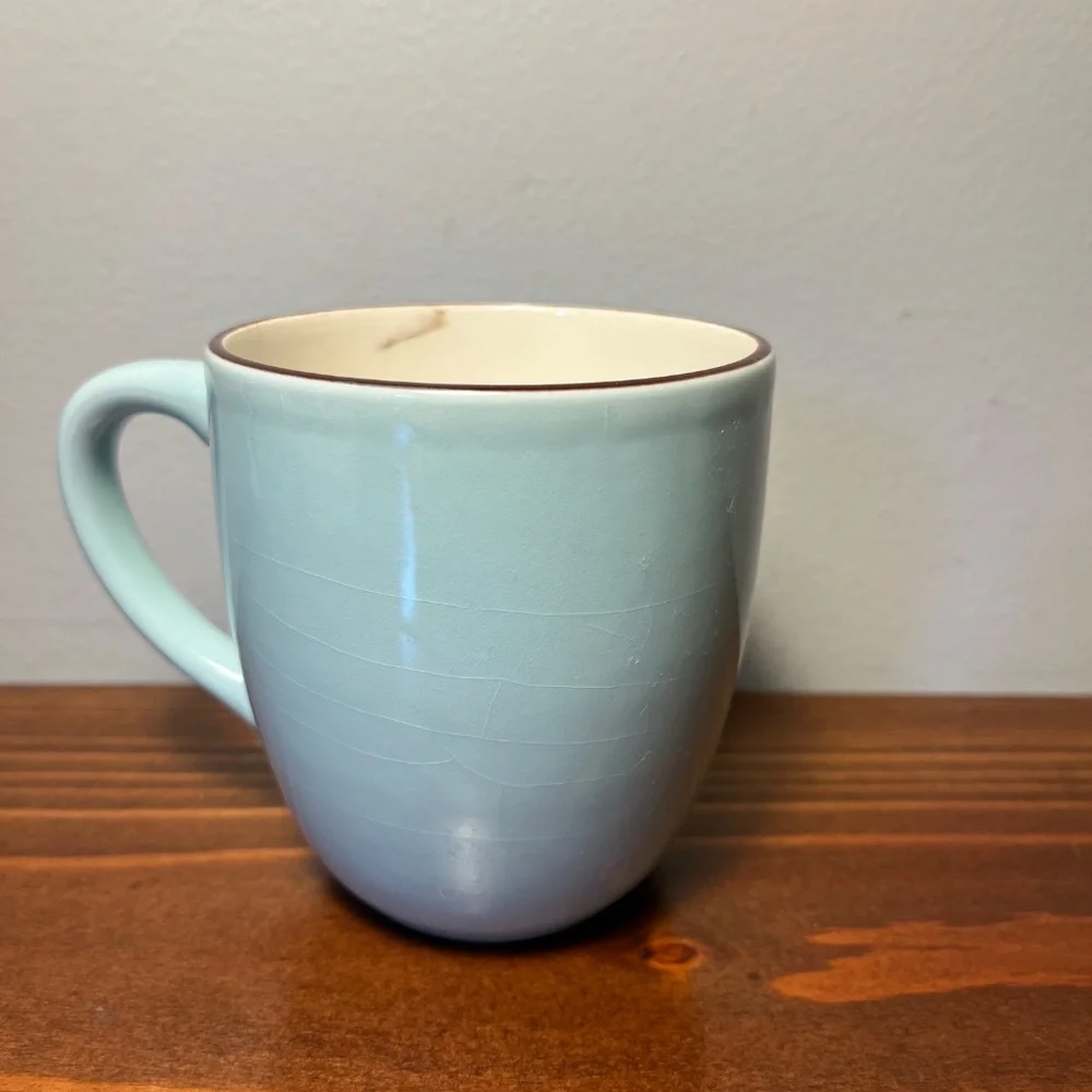 Crate & Barrel Audrey Coffee Mugs – Set of 4 (Robin’s Egg Blue)